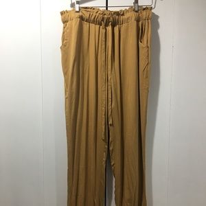 Mustard Yellow Paperbag Pants NWT